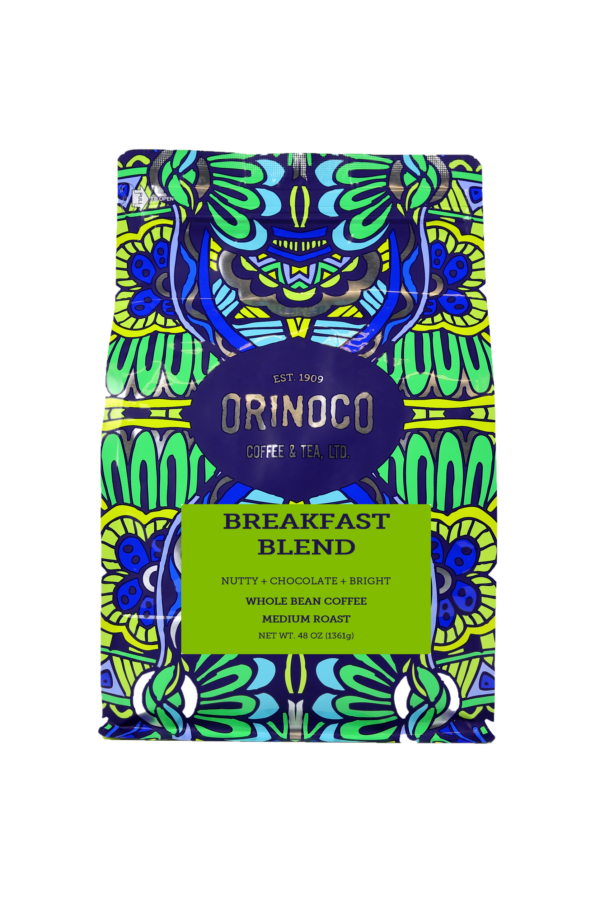 Orinoco Breakfast Blend 3lb bag, Medium Roast, Whole Bean Coffee 100% Arabica Beans
