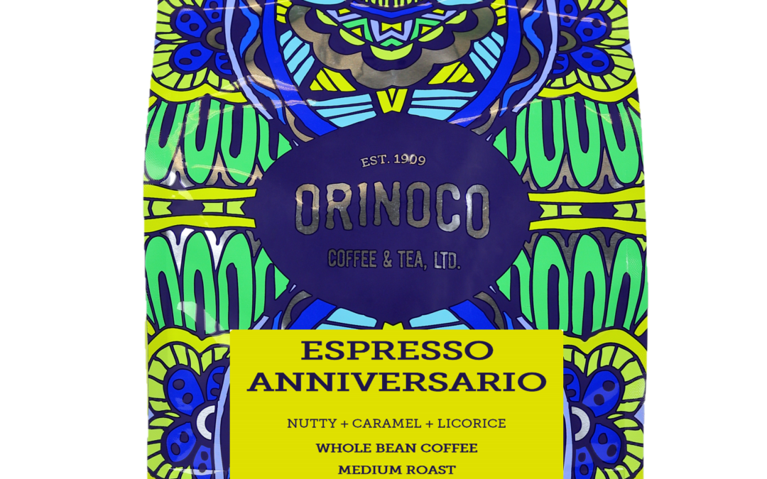 Orinoco Espresso Anniversario 3lb bag, Medium Roast, Whole Bean Coffee, 100% Arabica beans