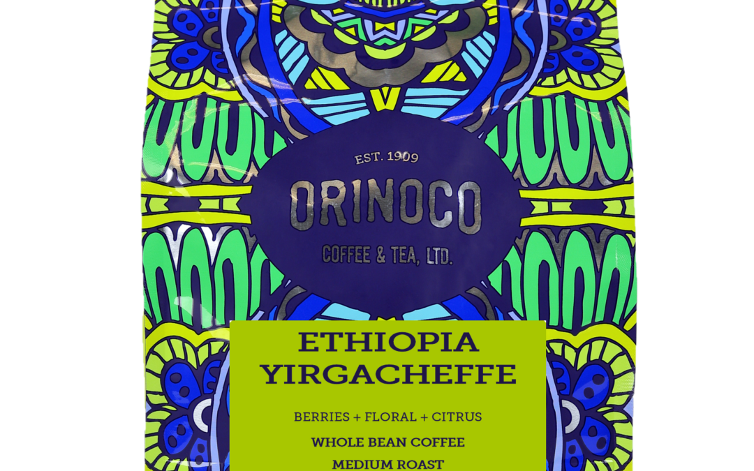 Orinoco Ethiopian Yirgacheffe 3lb bag, Medium Roast, Whole Bean Coffee, 100% Arabica beans
