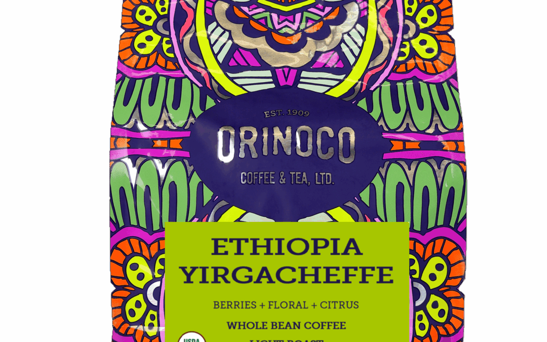 Orinoco Organic Ethiopian Yirgacheffe 3lb bag, Light Roast, Whole Bean Coffee, 100% Arabica beans